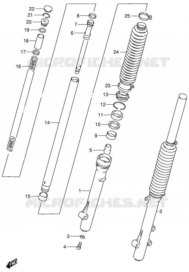 FRONT SCHOKDEMPER Suzuki MOTO 125 DF 1999  DF125EX(E4)
