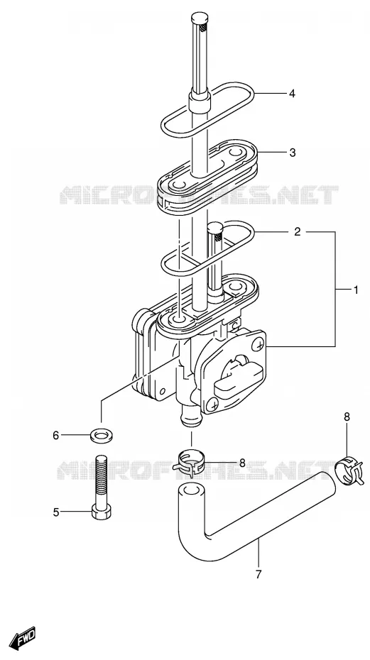 FUEL COCK Suzuki MOTO 400 DR-Z 2003  DR-Z400SK3(E3/E28)
