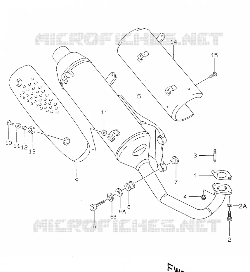 GELUIDDEMPER ( model V, model W except P4) Suzuki SCOOTER 50 KATANA 1998  AY50W(V/W/X/Y)