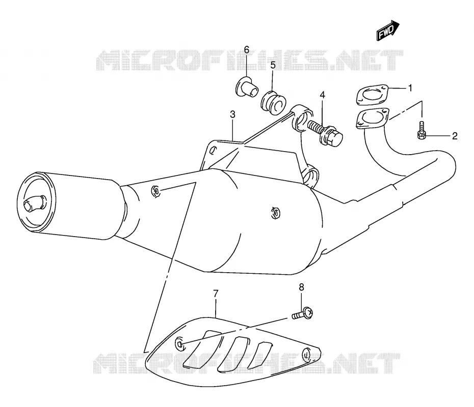 GELUIDDEMPER (AE50RP/RR/RS/RT/RV) Suzuki SCOOTER 50 AE 1991  AE50M(E28)