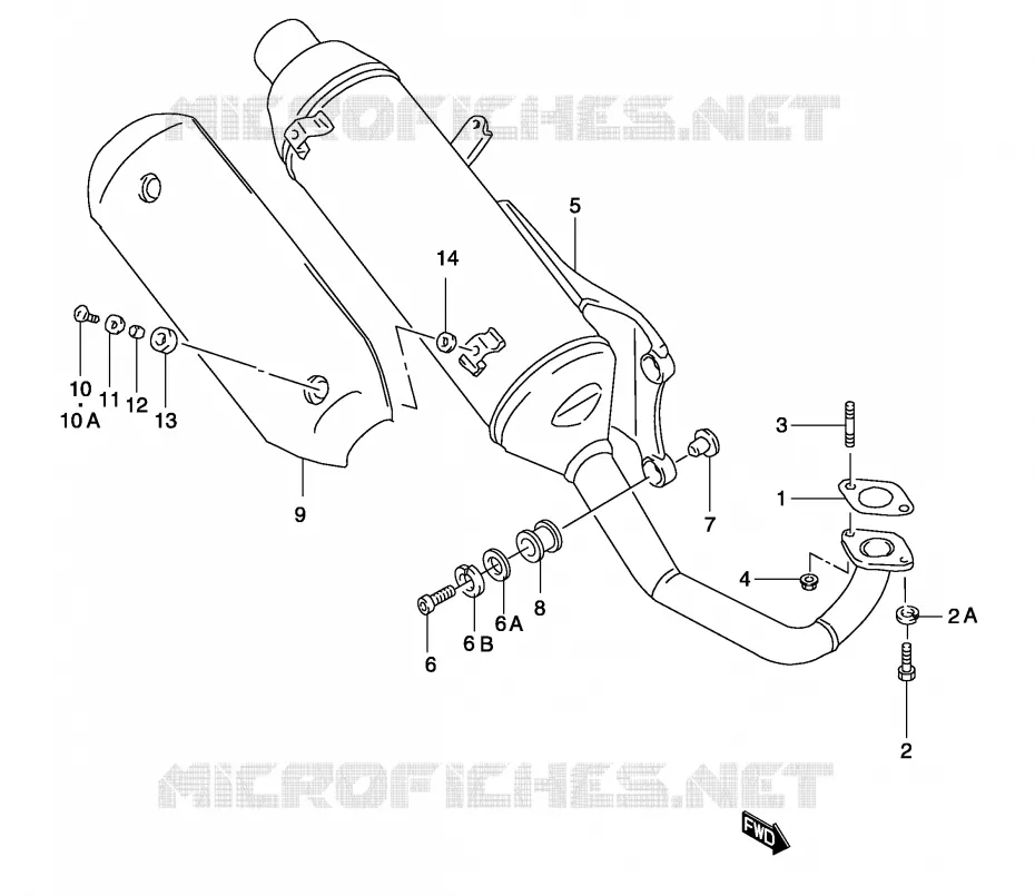 GELUIDDEMPER (MODELE K1/K2 P26) Suzuki SCOOTER 50 KATANA 2001  AY50K1(P19)