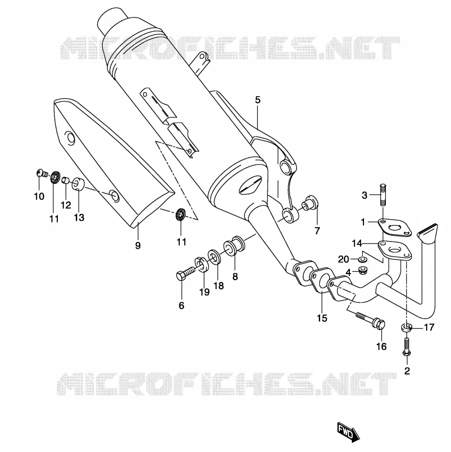 GELUIDDEMPER (MODELE K3/K4) Suzuki SCOOTER 50 KATANA 2002  AY50WRK2(P19)