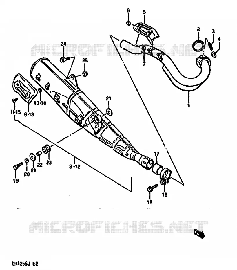 GELUIDDEMPER Suzuki MOTO 125 DR 1985  DR125SF(F/H/J)
