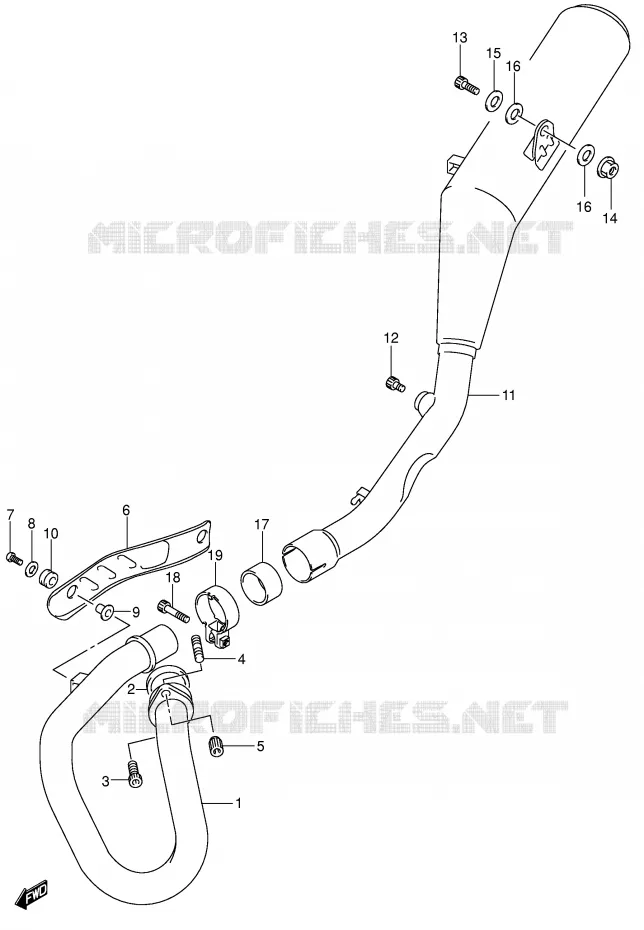 GELUIDDEMPER Suzuki MOTO 400 DR-Z 2003  DR-Z400K3(E1)