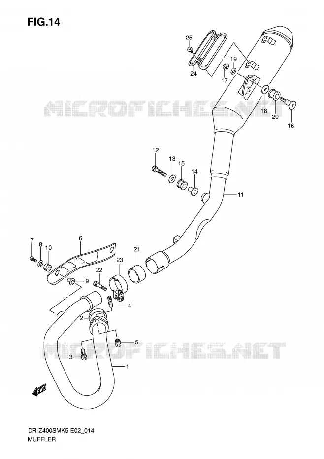 GELUIDDEMPER Suzuki MOTO 400 DR-Z 2009  DR-Z400SMK9(E2)