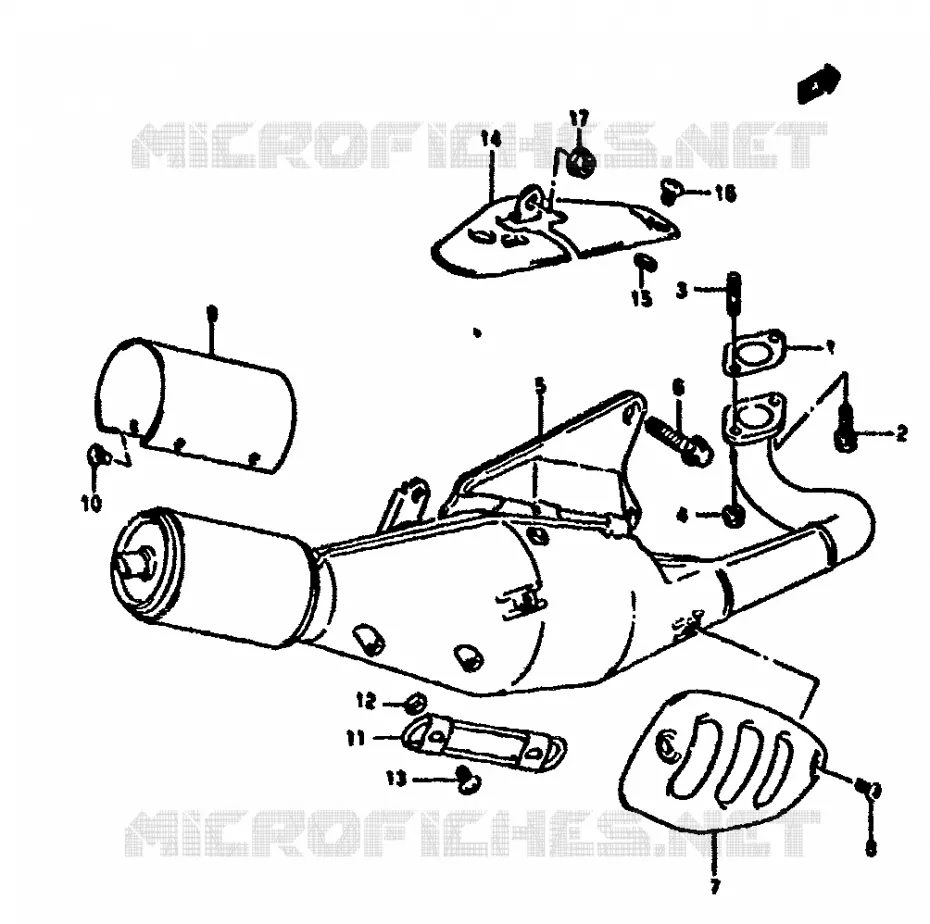 GELUIDDEMPER Suzuki SCOOTER 50 ADDRESS 1994  AH50R(N/R)