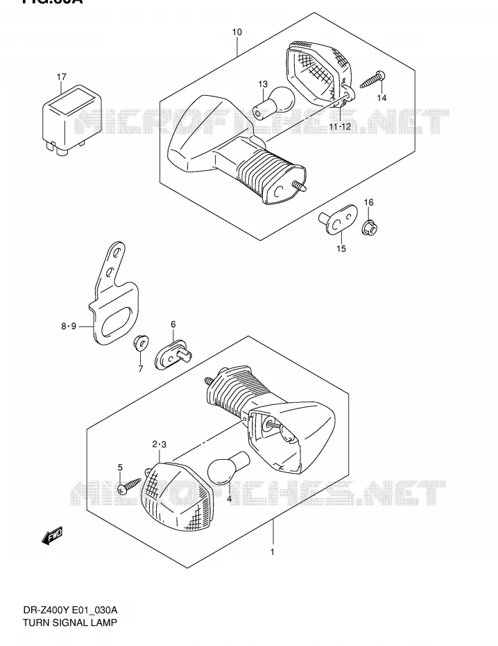 INDICATOREN (DR-Z400EK2/EK3/EK4 E24) Suzuki MOTO 400 DR-Z 2000  DR-Z400EY(E1)