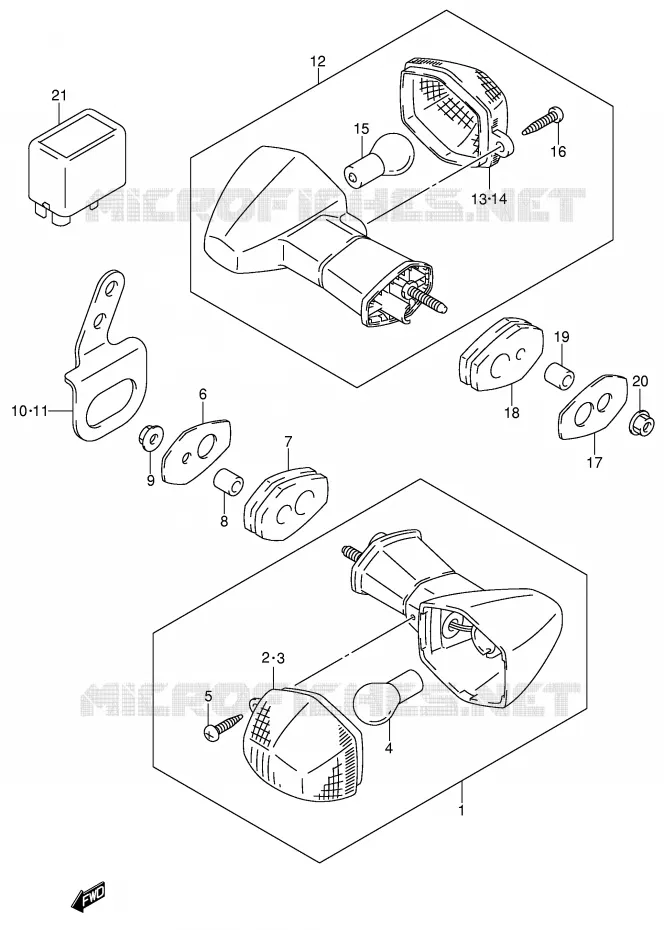 INDICATOREN (DR-Z400EY/EK1 E24) Suzuki MOTO 400 DR-Z 2003  DR-Z400K3(E1)