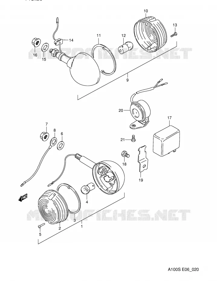 INDICATOREN (E6) Suzuki MOTO 100 A100 1995  A100S(E6)