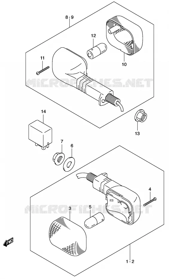 INDICATOREN (MODELE K2/K3) Suzuki MOTO 1000 V-STROM 2002  DL1000K2(E2)
