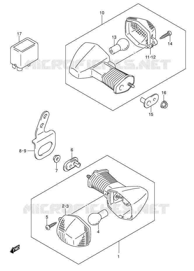 INDICATOREN (MODELE K5) Suzuki MOTO 400 DR-Z 2006  DR-Z400SK6(E2)