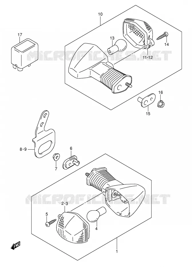INDICATOREN (MODELE K5) Suzuki MOTO 400 DR-Z 2006  DR-Z400SK6(E3/E28)