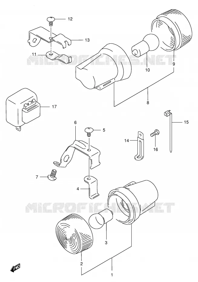 INDICATOREN (MODELE W/X E6) Suzuki MOTO 200 DF 1999  DF200EX(E24)