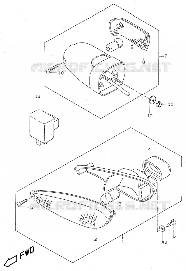 INDICATOREN Suzuki SCOOTER 50 KATANA 1998  AY50WW(V/W/X/Y)