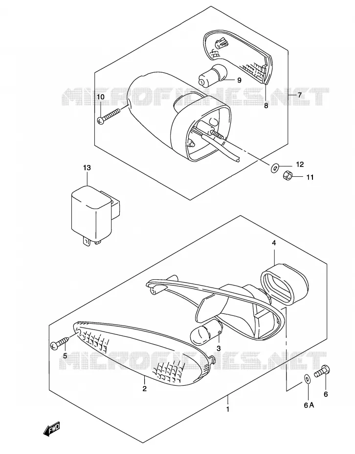 INDICATOREN Suzuki SCOOTER 50 KATANA 2001  AY50WRK1(P19)
