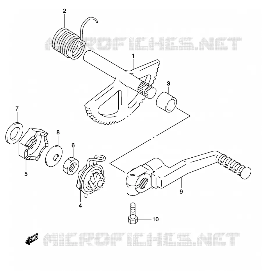 KICKSTARTER  (MODELE K3/K4) Suzuki SCOOTER 50 KATANA 2003  AY50WSK3(P19)