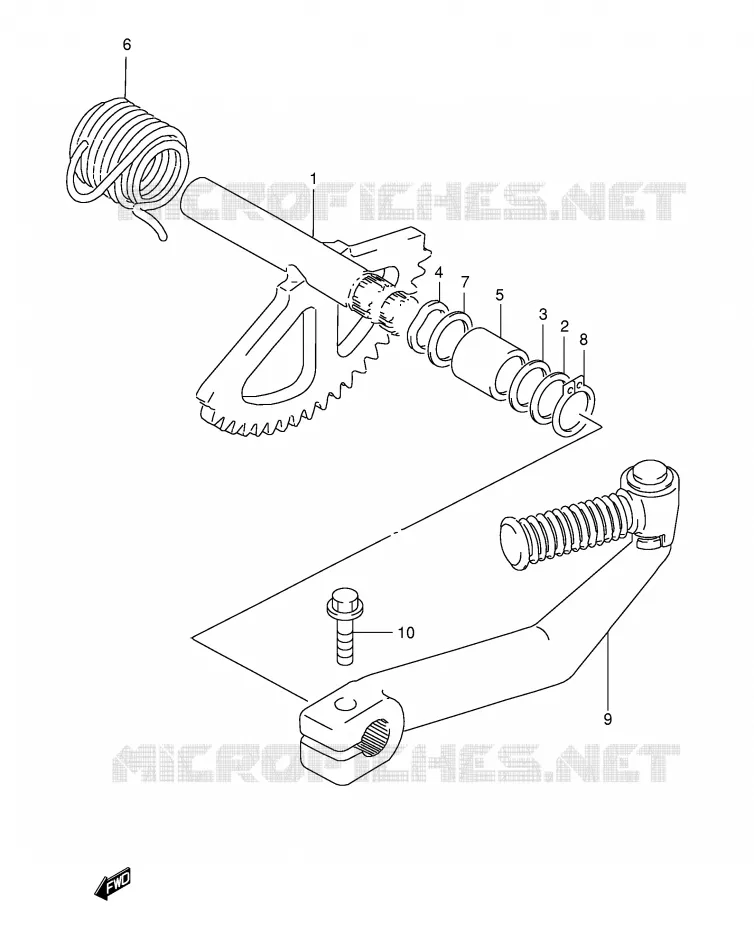 KICKSTARTER  (MODELE T/V/W/X/Y) Suzuki SCOOTER 125 BURGMAN 2000  AN125UY(E2)