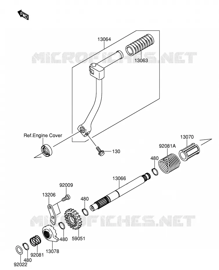 KICKSTARTER Suzuki MOTO 110 DR-Z 2004  DR-Z110K4(E21)