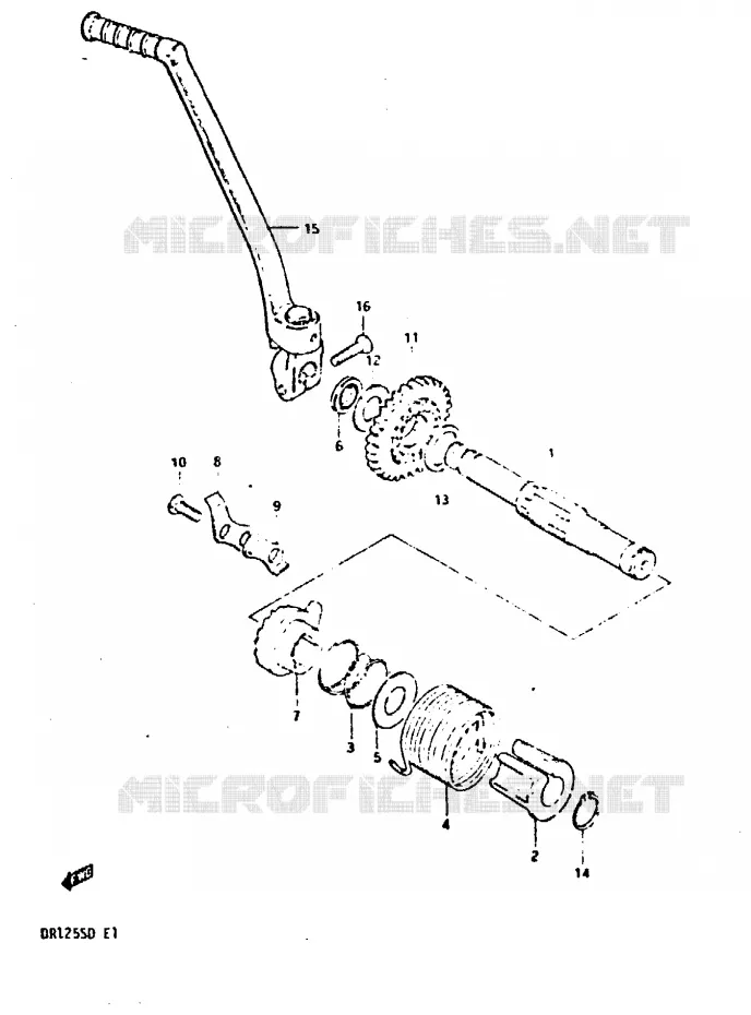KICKSTARTER Suzuki MOTO 125 DR 1983  DR125SD(Z/D)