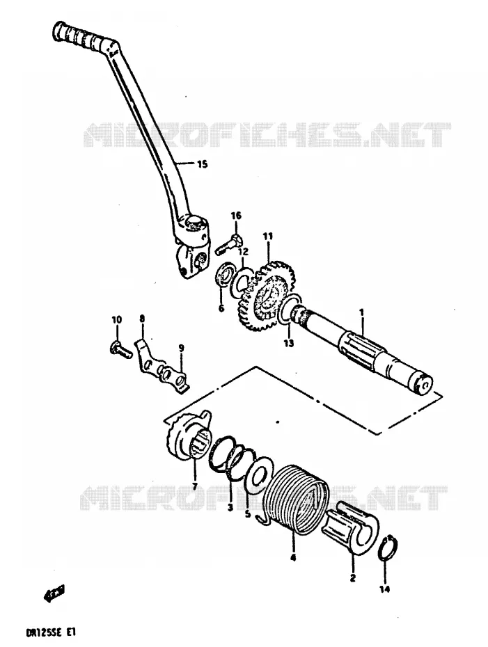 KICKSTARTER Suzuki MOTO 125 DR 1984  DR125SE