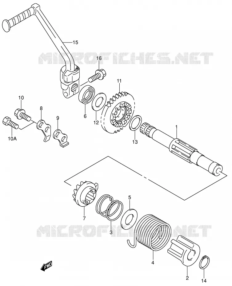 KICKSTARTER Suzuki MOTO 125 DR-Z 2006  DR-Z125LK6(E3/E28)