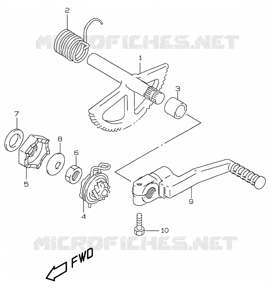 KICKSTARTER (model X/Y/K1) Suzuki SCOOTER 50 KATANA 2000  AY50WY(V/W/X/Y)