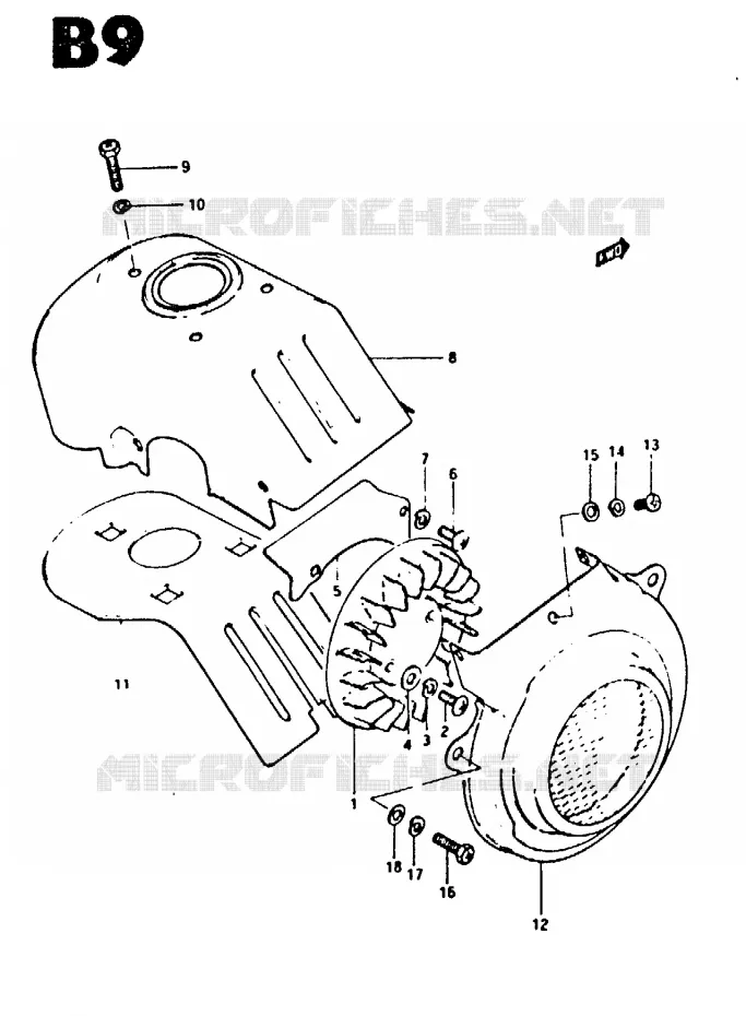 KOELVENTILATOR (MODELE Z) Suzuki SCOOTER 50 CS 1983  CS50D(Z/D)