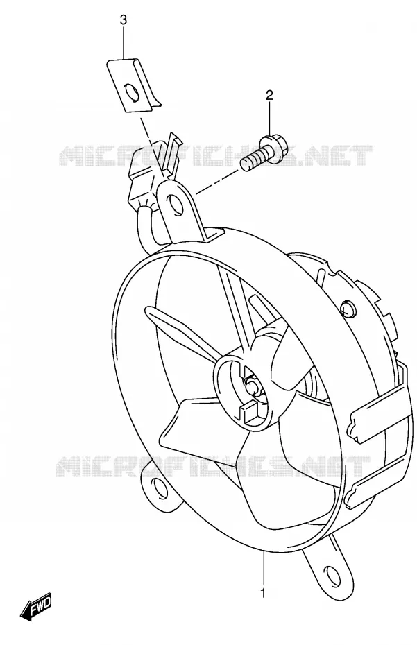 KOELVENTILATOR Suzuki MOTO 400 DR-Z 2002  DR-Z400SK2(E3/E28)