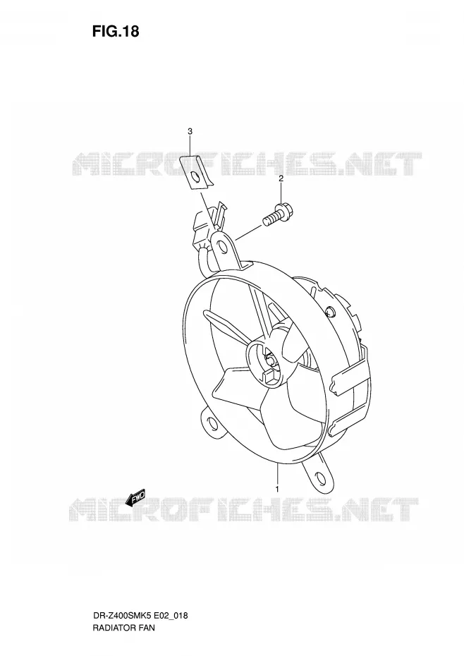 KOELVENTILATOR Suzuki MOTO 400 DR-Z 2007  DR-Z400SMK7(E2)