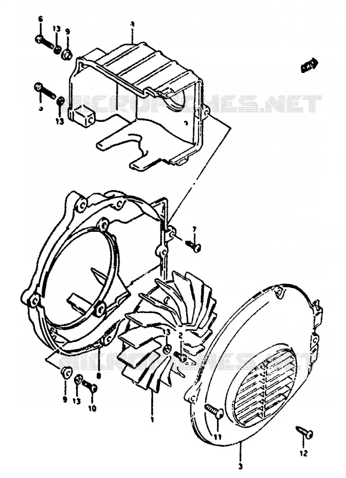 KOELVENTILATOR Suzuki SCOOTER 50 ADDRESS 1992  AH50N(N/R)
