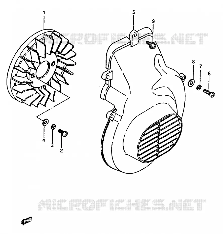 KOELVENTILATOR Suzuki SCOOTER 50 CP 1985  CP50CHF