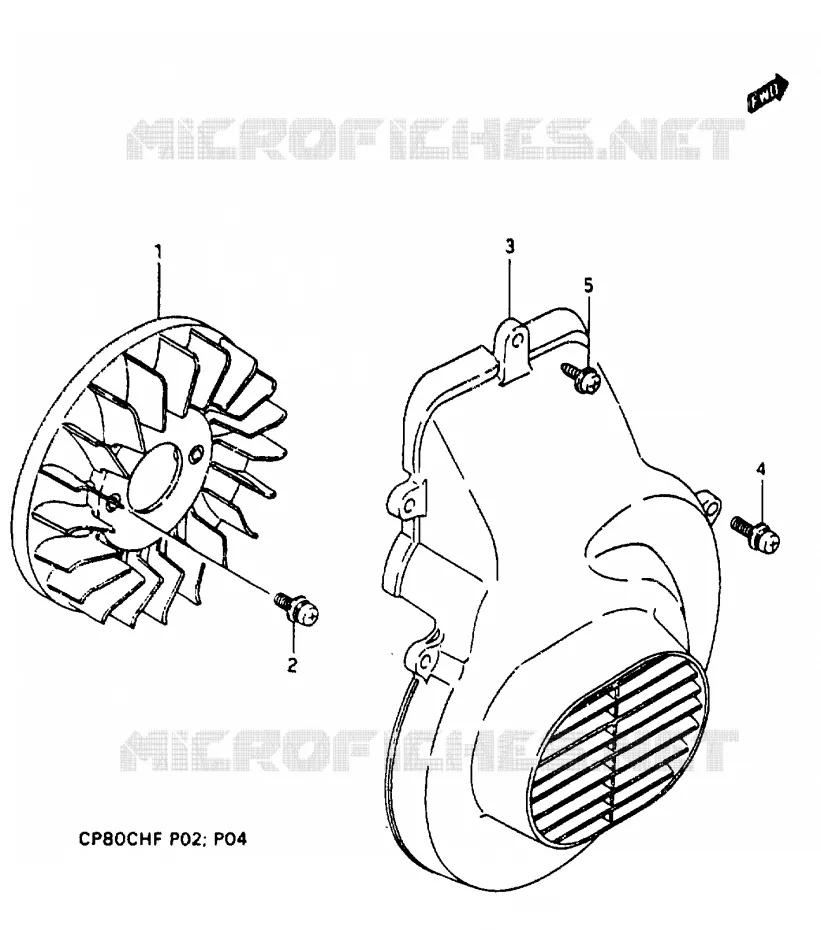 KOELVENTILATOR Suzuki SCOOTER 80 CP 1985  CP80CHF