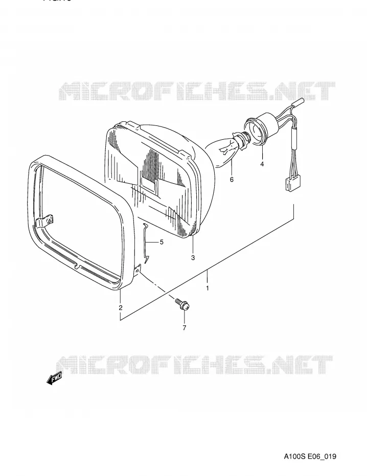 KOPLAMP (P32) Suzuki MOTO 100 A100 1994  A100R(E6)