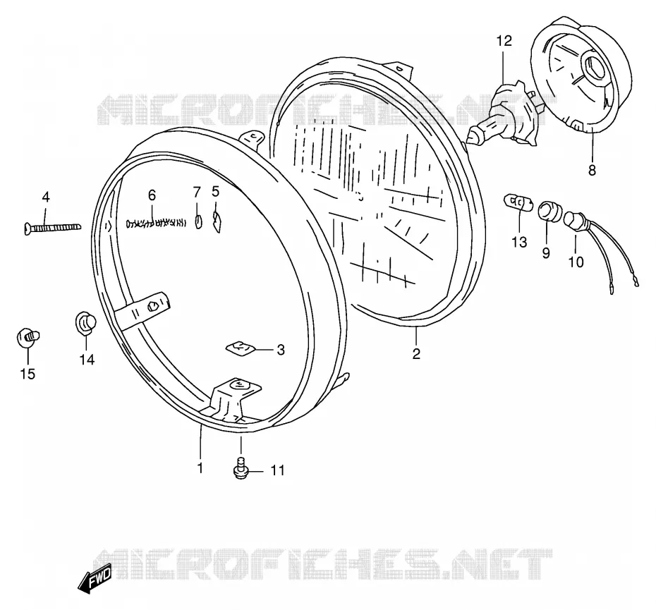 KOPLAMP Suzuki MOTO 125 DF 2000  DF125EY(E4)