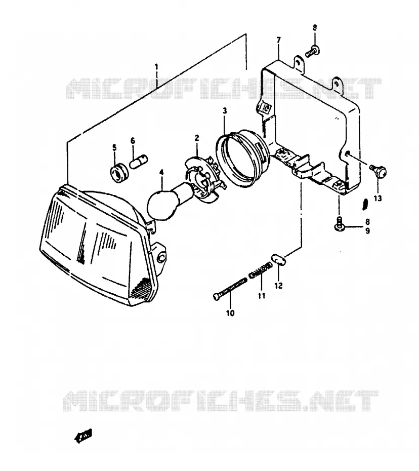 KOPLAMP Suzuki SCOOTER 100 ADDRESS 1994  AH100R