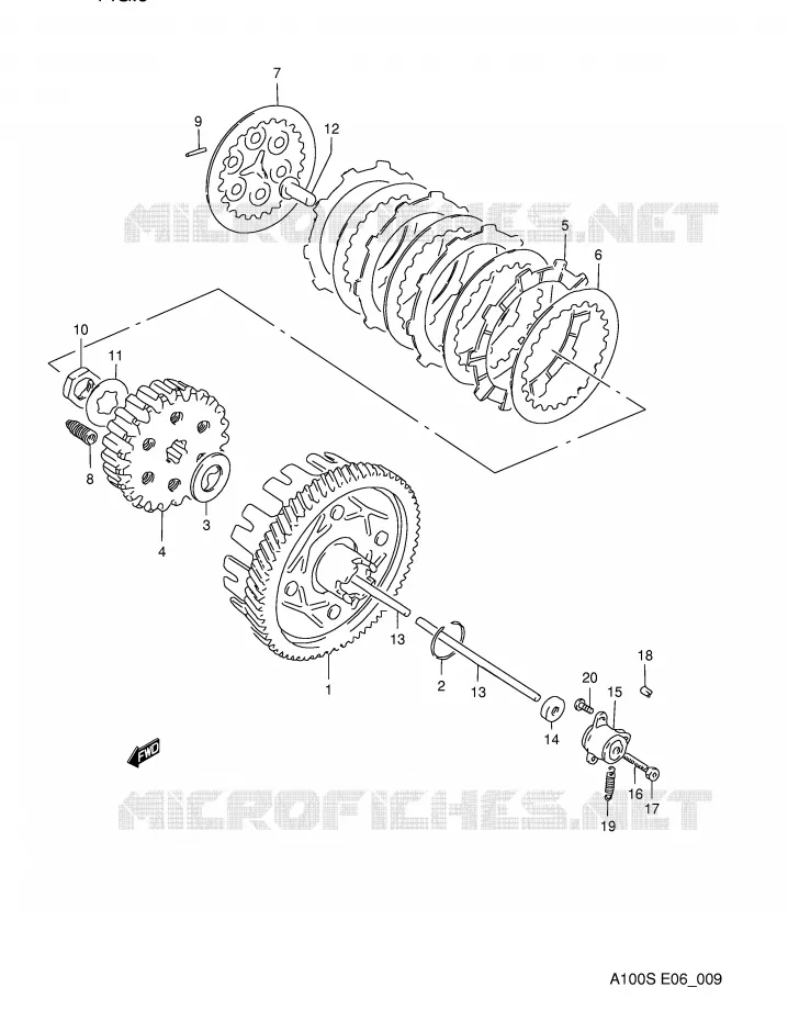 KOPPELING Suzuki MOTO 100 A100 1994  A100R(E6)