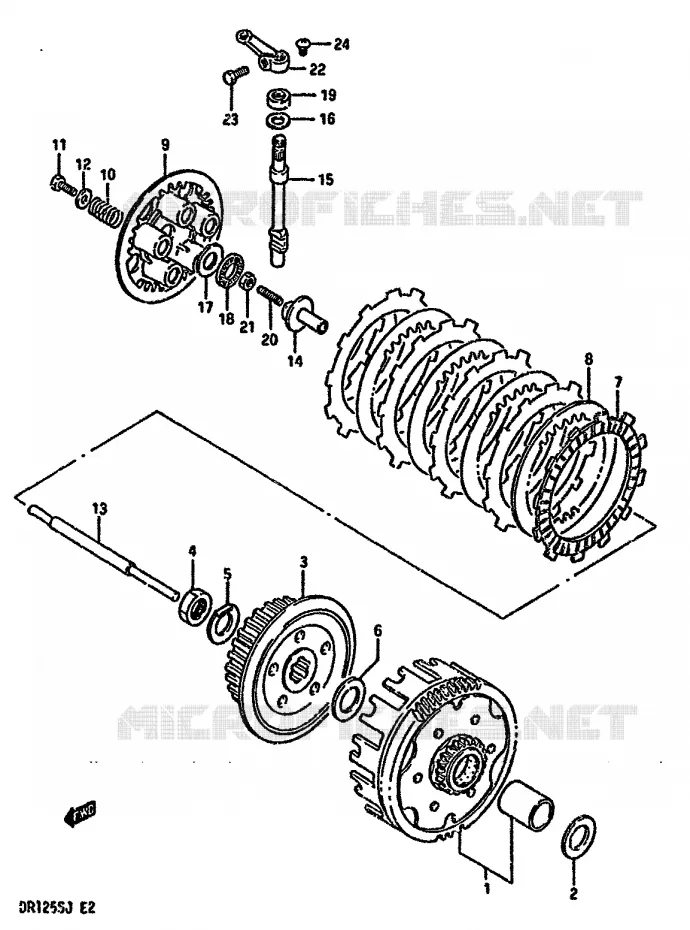 KOPPELING Suzuki MOTO 125 DR 1985  DR125SF(F/H/J)