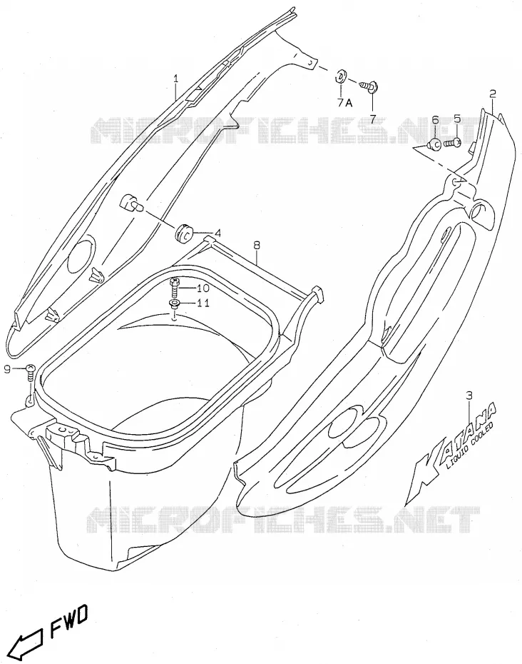 KUIP (model X) Suzuki SCOOTER 50 KATANA 2000  AY50WRY(V/W/X/Y)