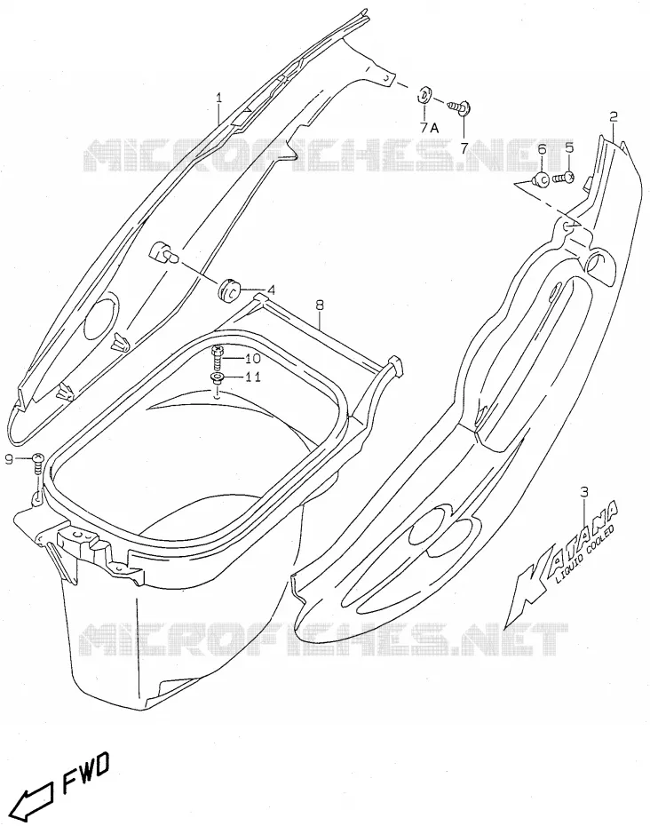 KUIP (model Y) Suzuki SCOOTER 50 KATANA 2000  AY50WRY(V/W/X/Y)