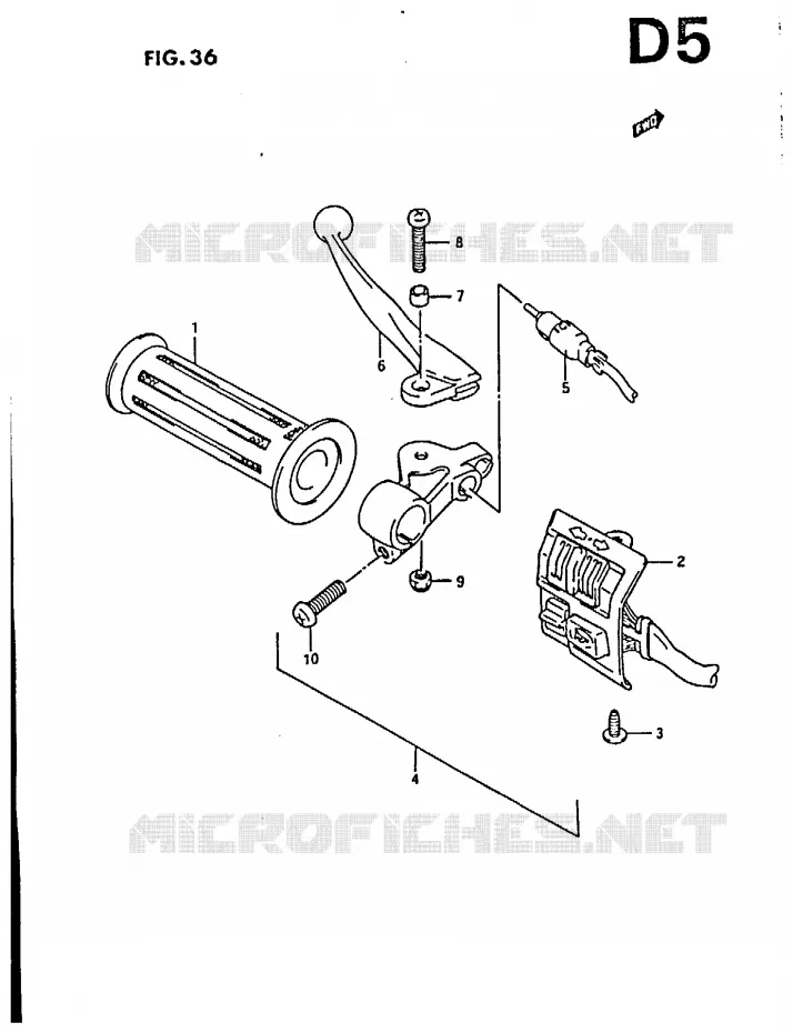 LEFT SWITCH - HANDGREEP FOR P02, P04, P16, P18, P25, P39, P41 Suzuki SCOOTER 50 CP 1995  CP50CHFS