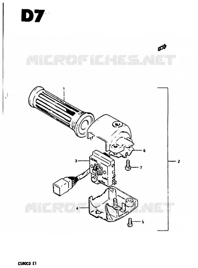 LEFT SWITCH (E2, E17, E22) Suzuki SCOOTER 80 CS 1983  CS80LD