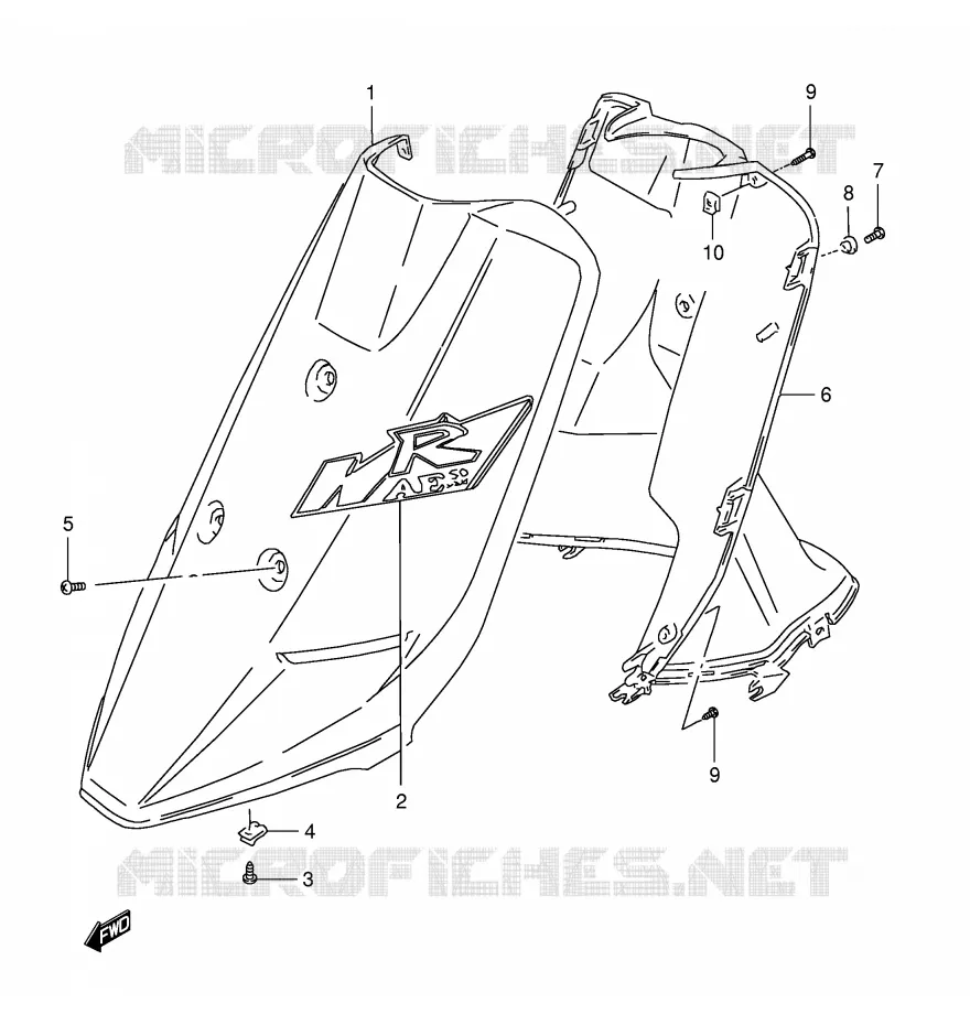 LEG SHIELD Suzuki SCOOTER 50 AE 1999  AE50RX(E28)