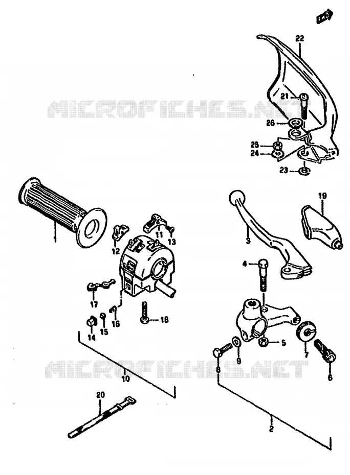LINKER HANDGREEP Suzuki MOTO 125 DR 1987  DR125SH(F/H/J)