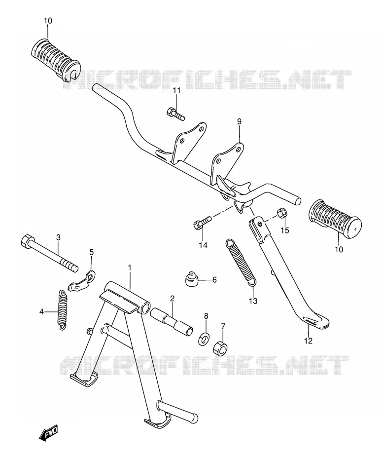 MIDDENTRIBUNE Suzuki MOTO 115 AP 1998  AX115SW(E71)
