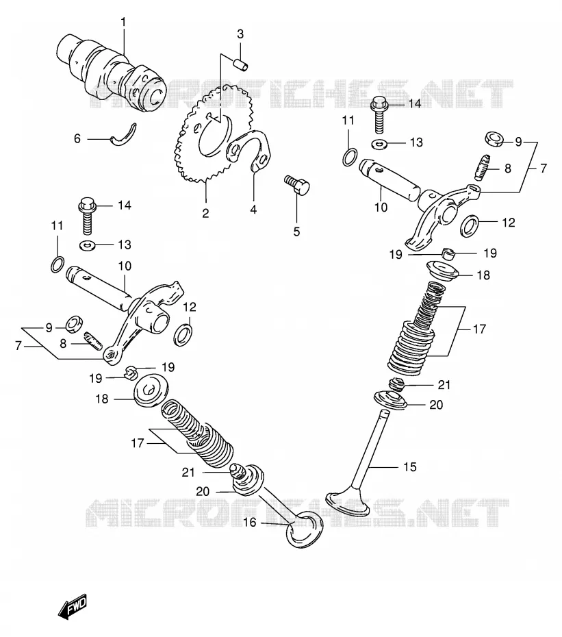 NOKKENAS - VALVES Suzuki MOTO 125 DF 2000  DF125EY(E4)
