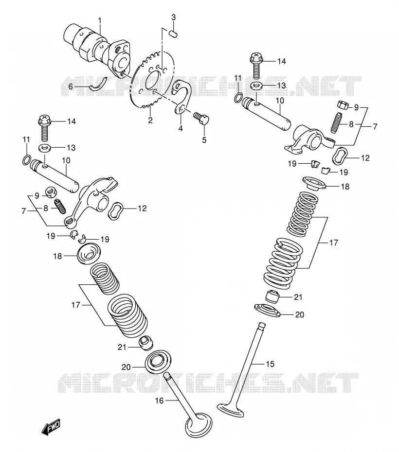 NOKKENAS - VALVES Suzuki MOTO 125 DR-Z 2003  DR-Z125LK3(E3/E28)