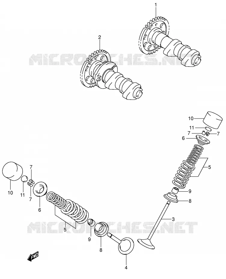 NOKKENAS - VALVES Suzuki MOTO 400 DR-Z 2008  DR-Z400SK8(E2)