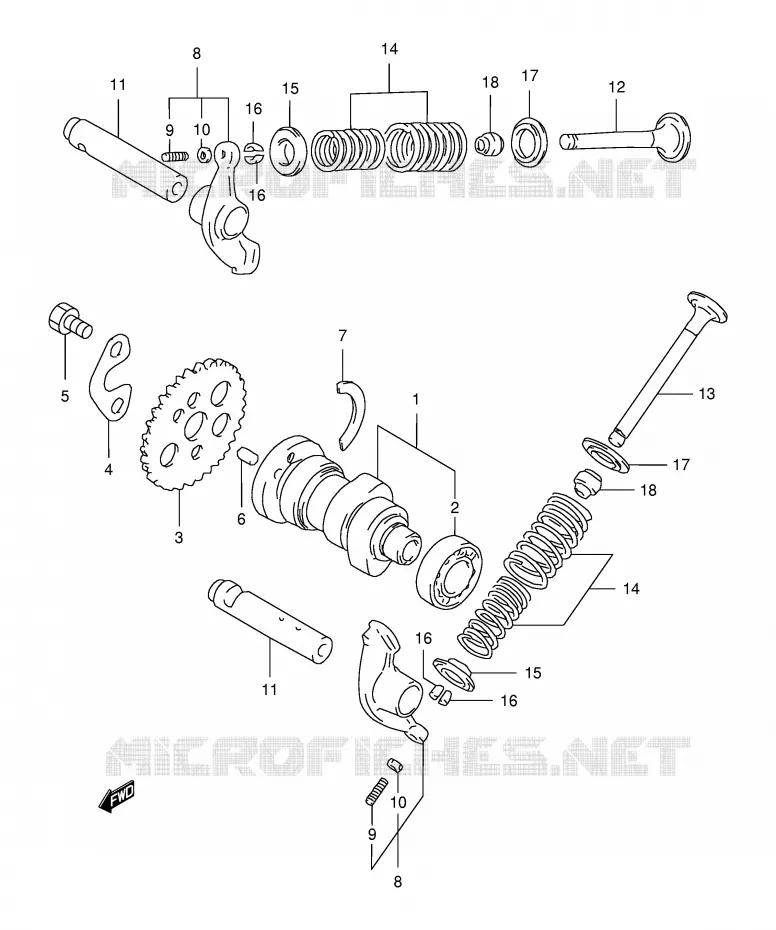 NOKKENAS - VALVES Suzuki SCOOTER 150 BURGMAN 1998  AN150W(E34)