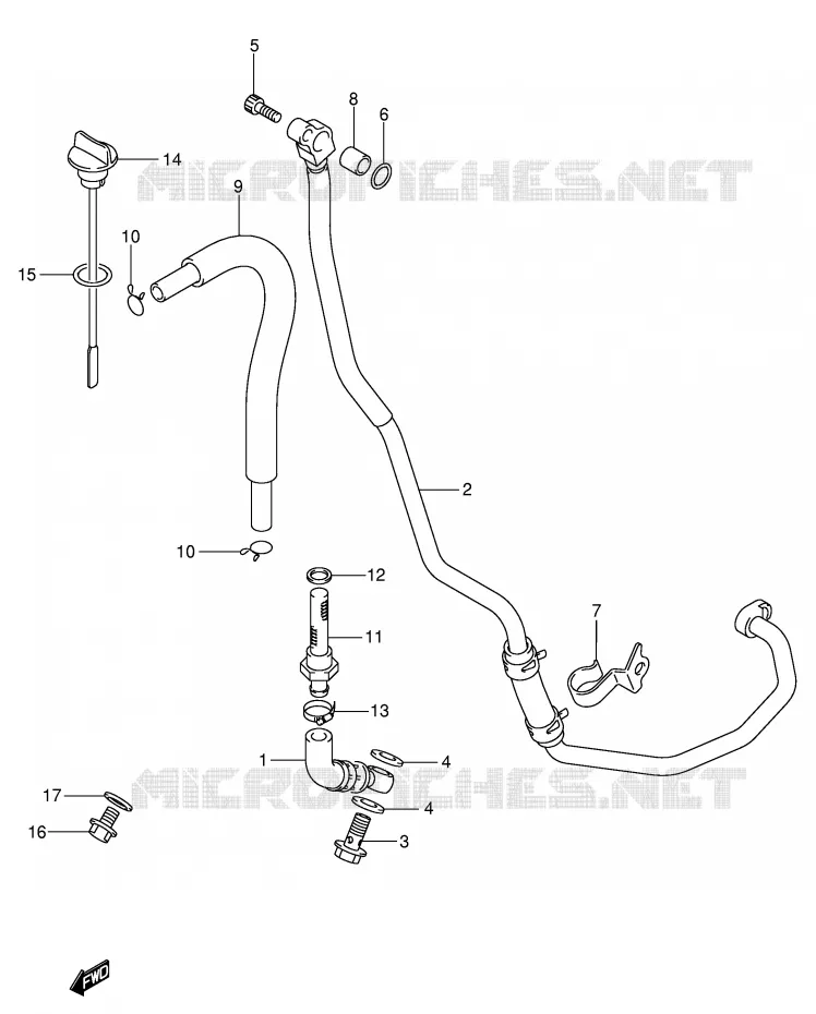 OLIE SLANG Suzuki MOTO 400 DR-Z 2001  DR-Z400SK1(E2)