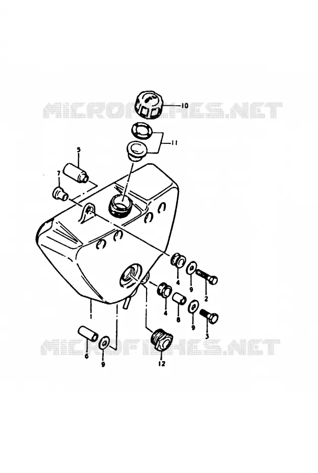OLIE TANK (A100-4,K,L,M) Suzuki MOTO 100 A100 1992  A100N(K/L/M/N/4)